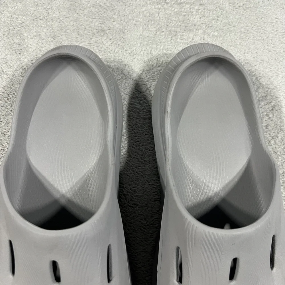 Hoka One One ORA Recovery Slides 3 Gray Sandals Mens 8 Womens 10